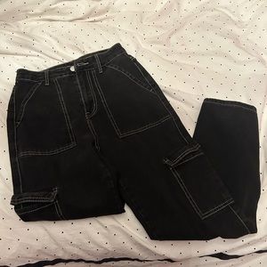 3/$25 Black cargo jeans